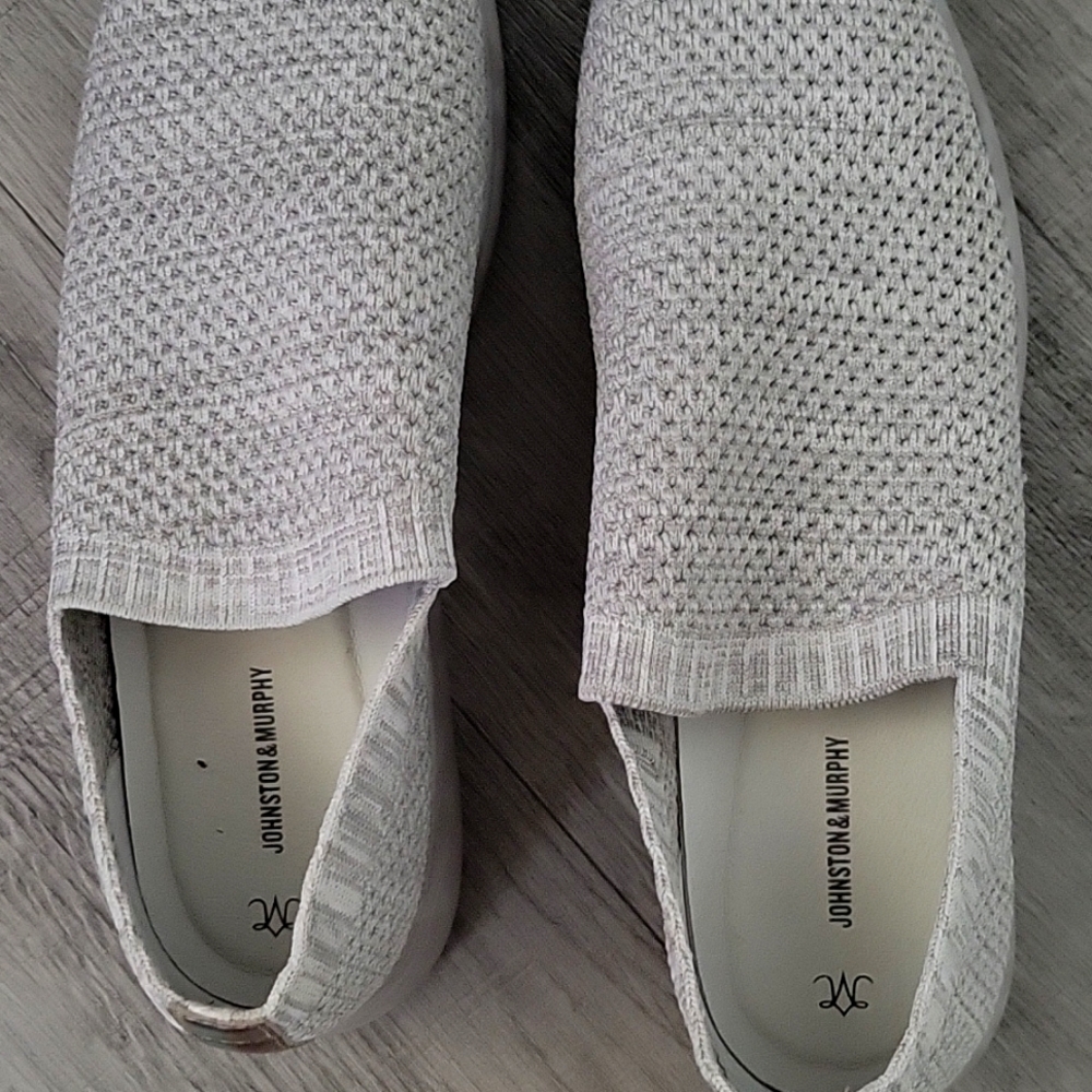 Johnston & Murphy Abby Slip-on Knit Gray Sneakers Sz. 10